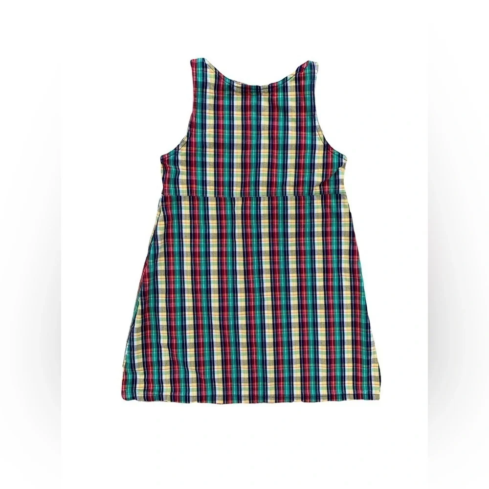 Vintage Gymboree Size 6-7 Years Rainbow Tag Plaid Jumper Dress